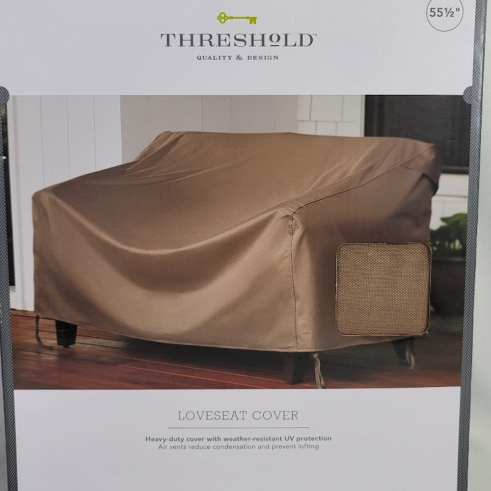 Threshold Heavy Duty Loveseat Cover - Weather Resistant UV Protection 55 1/2"